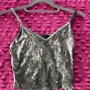 Green Velvet Forever 21 Top